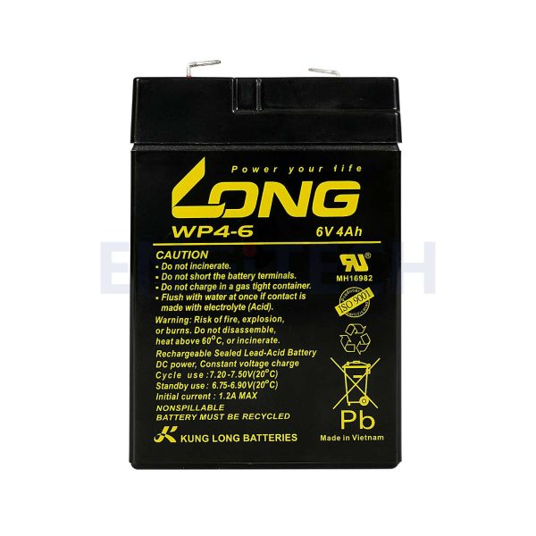 WP4-6 แบตเตอรี่ แบตเตอรี่6V Engitech Power Protection