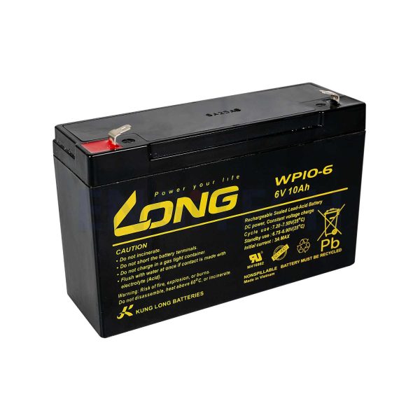 WP10-6 แบตเตอรี่ แบตเตอรี่6V Engitech Power Protection