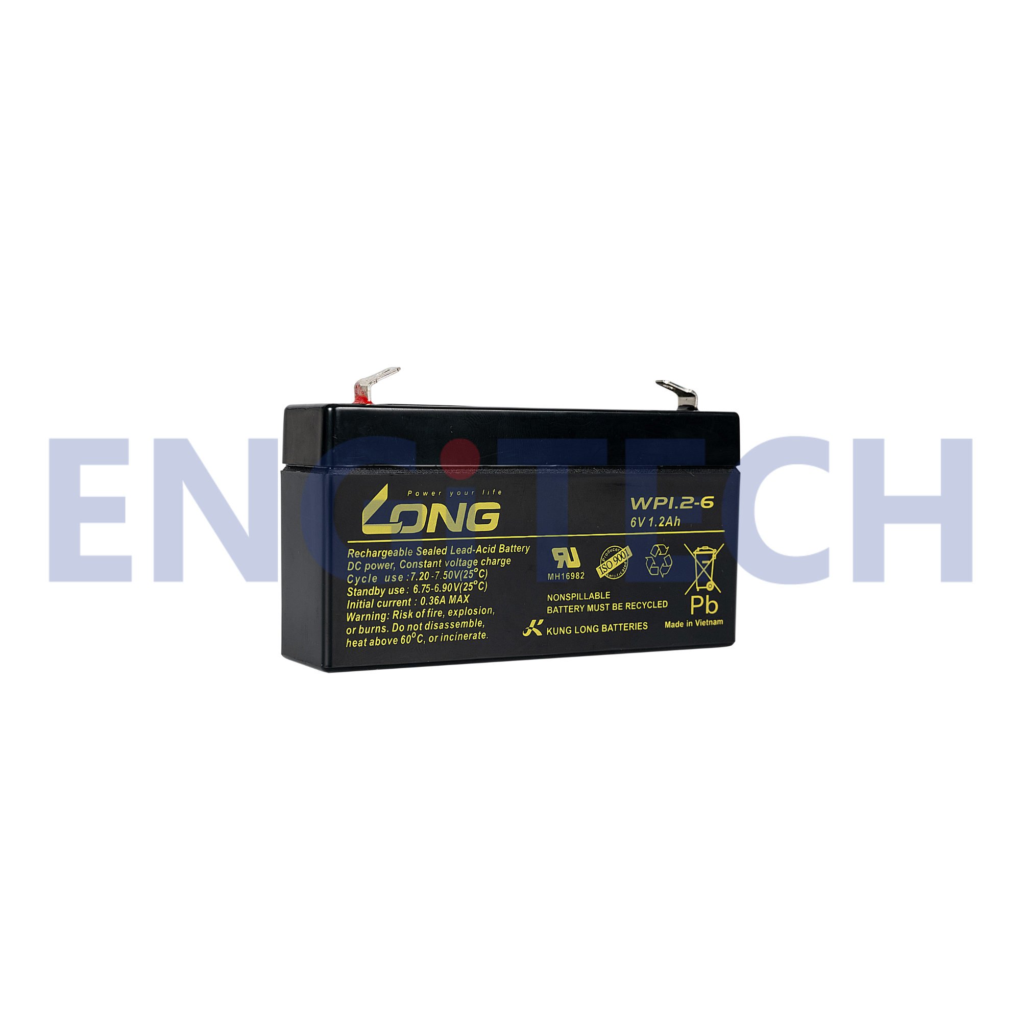 Long VRLA Battery ลอง แบตเตอรี่ แบตแห้ง WP1.2-6