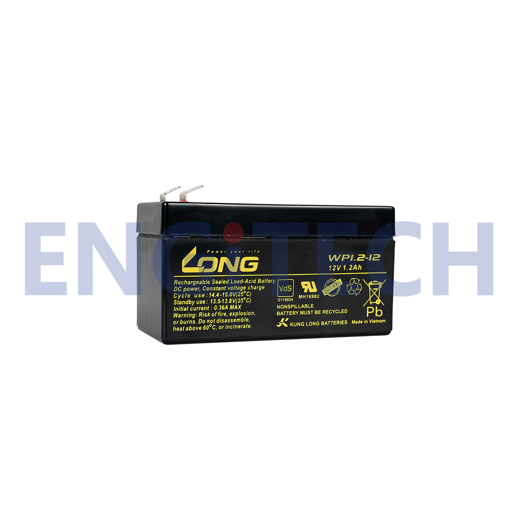 Long VRLA Battery ลอง แบตเตอรี่ แบตแห้ง WP1.2-12