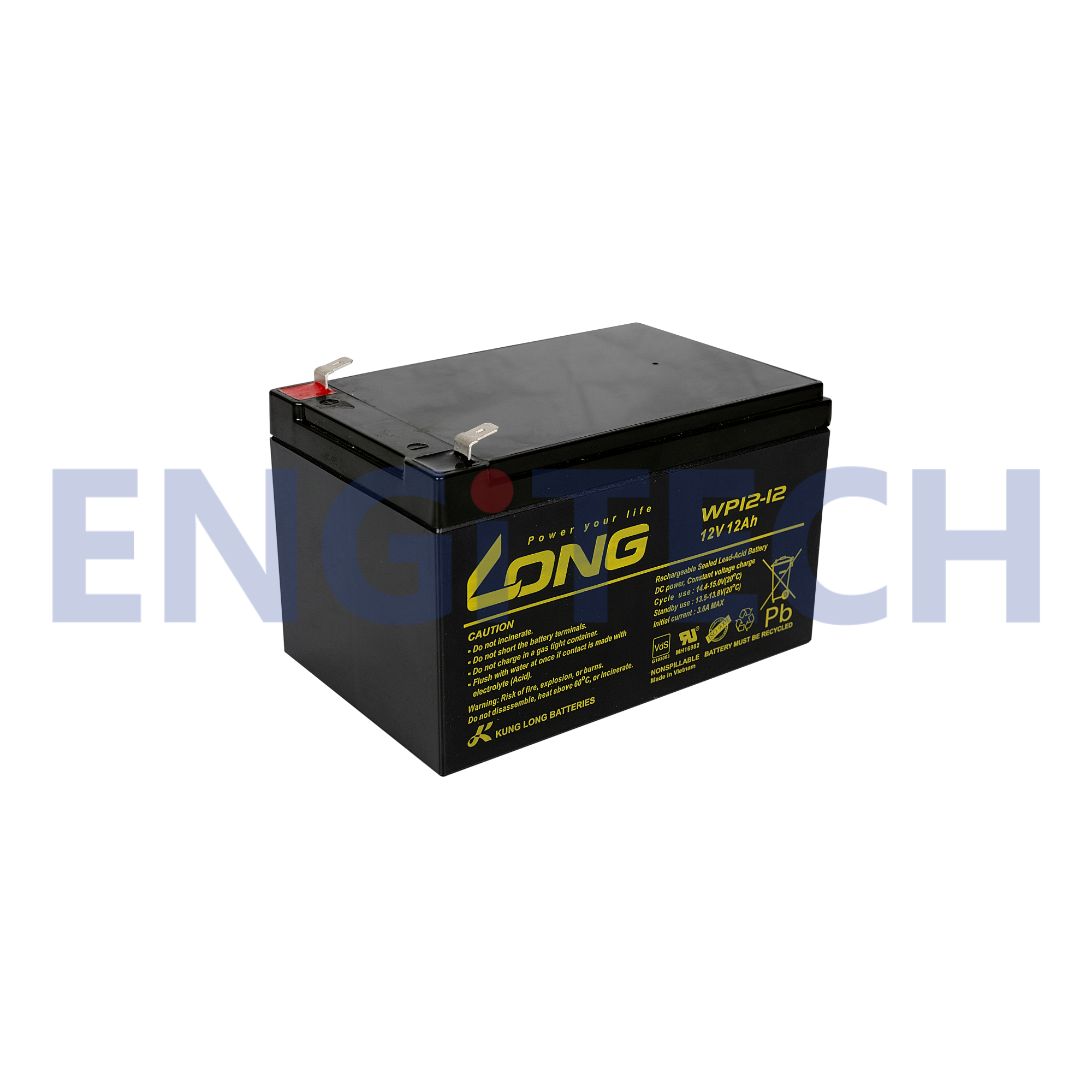 Long VRLA Battery ลอง แบตเตอรี่ แบตแห้ง WP12-12A