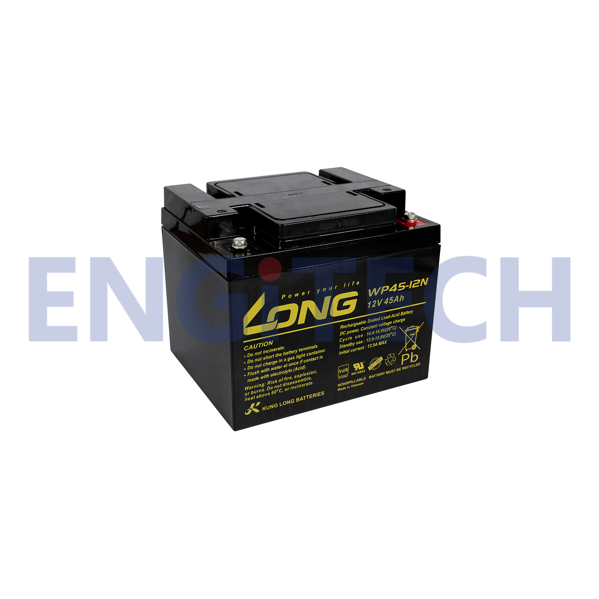 Long VRLA Battery ลอง แบตเตอรี่ แบตแห้ง WP45-12N